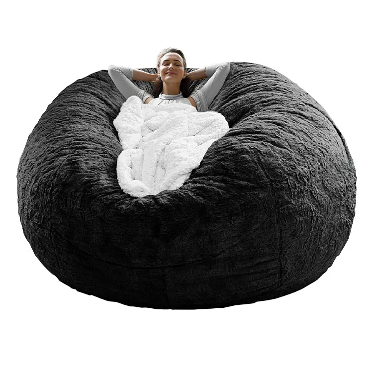 Free Samples Oversized Huge Recliner Sofa Fat Sac Bean Bag Chair Modern Extra Large Fur Bed Bean Bag Couch Seat Without Filling