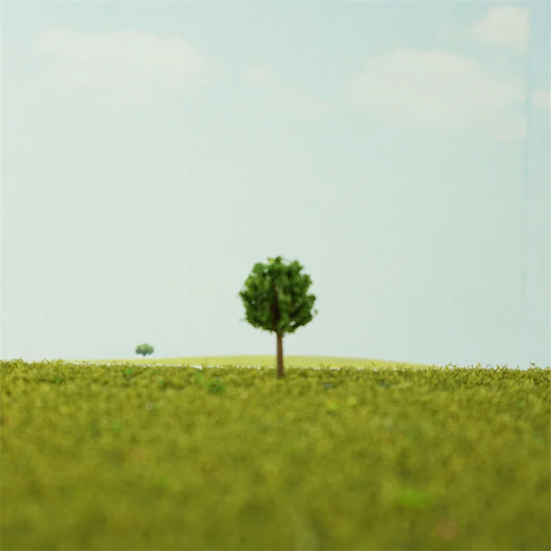 2.6cm  Architecture Scale Miniature Plastic Green  Artificial Tree for  Diorama Layout