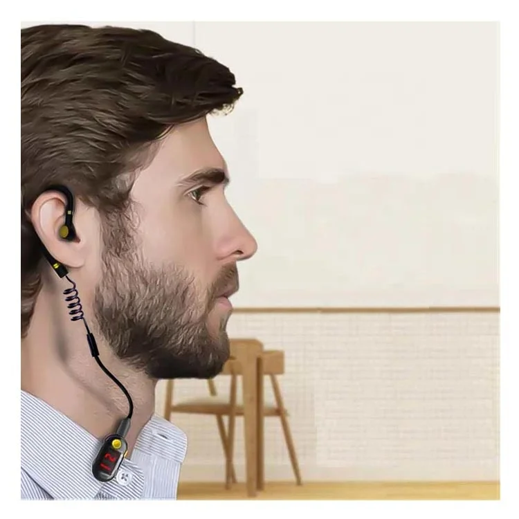 0.5W 280mAh 22 channels portable soft silicone ear hanging interphone  is suitable walkie talkie for hotels