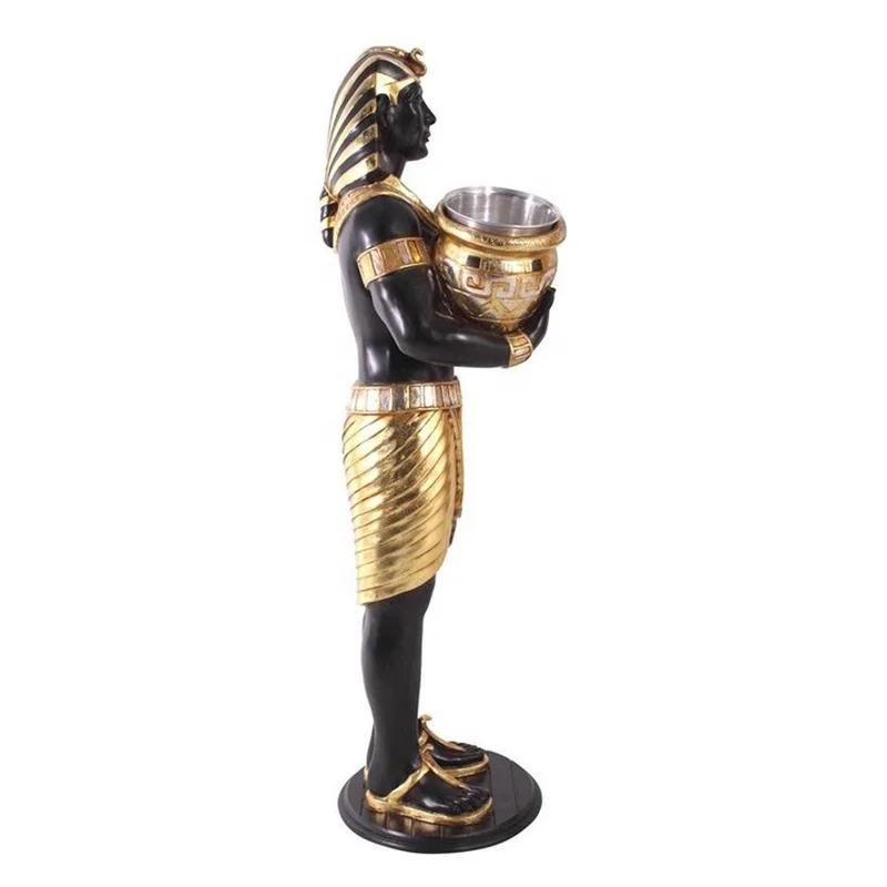 Polyresin Egyptian Pharaoh Sculpture Egypt Wine Holder For Souvenir