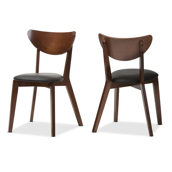 Mid-Century Walnut Brown Dining Chair