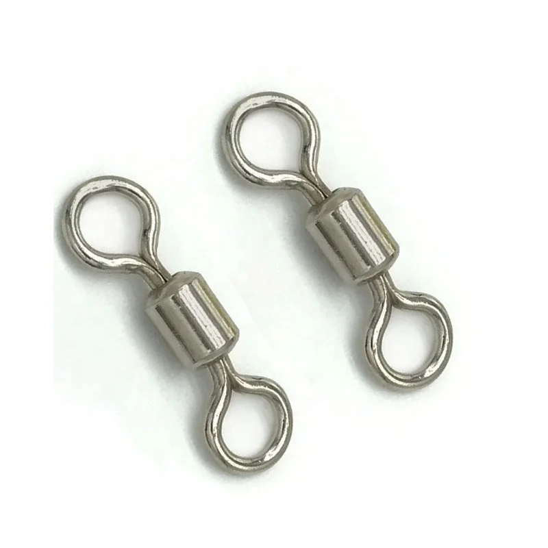 Fast delivery Wholesale high quality White nickel copper Stainless Steel American fishing accessories rolling swivel