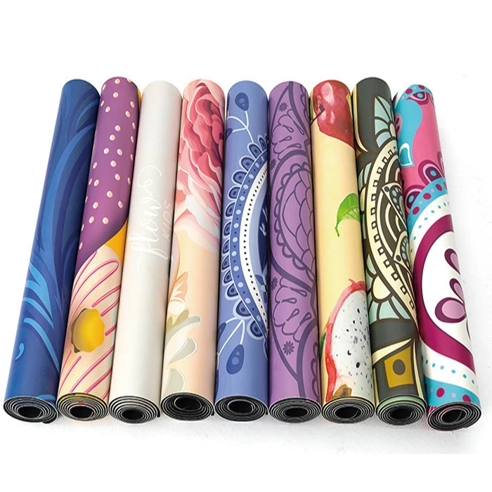 Rubber Yoga Mat Custom Printed Eco Friendly Waterproof  UV Full Printed Workout Yoga Mat