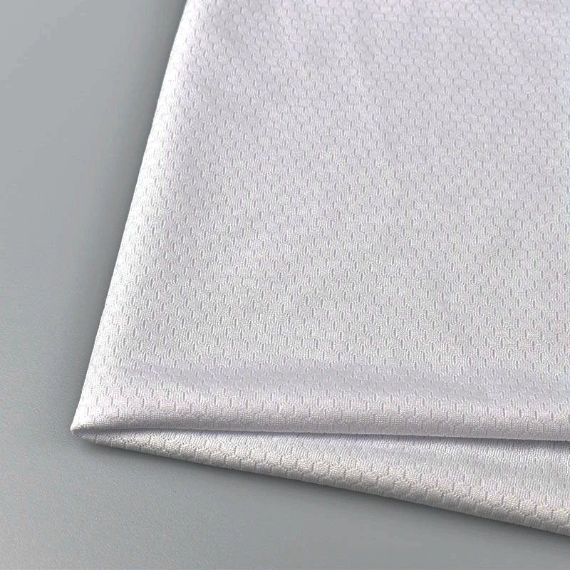 75D 150gsm hexagon honeycomb soccer pattern mesh fabric knitted quick dry 100% polyester fabric for sports basketball uniform
