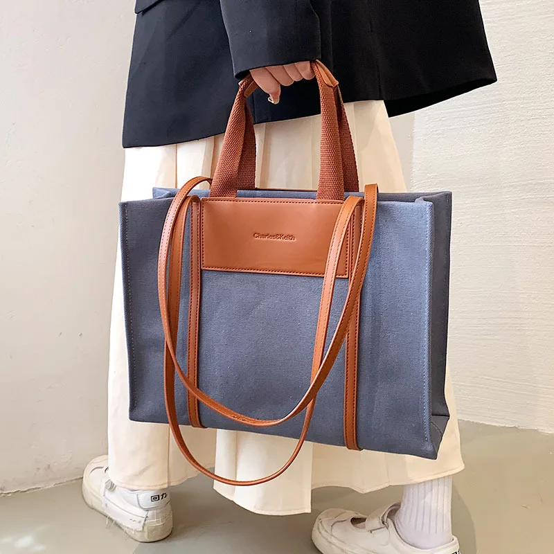 Large Capacity Ladies Handbags Fashion Lady Shoulder CrossBody Bags Canvas Woman Tote Bags