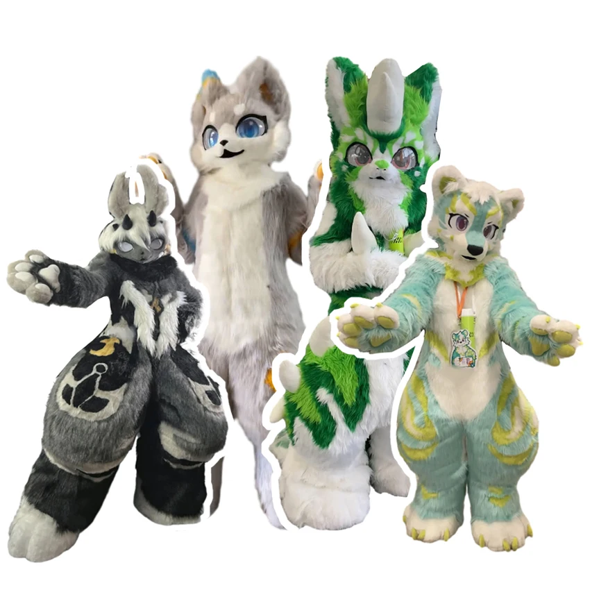 Auspicious animal costume Custom Fursuit Furry cosplay costume suit for wolf fox cat Anime mascot