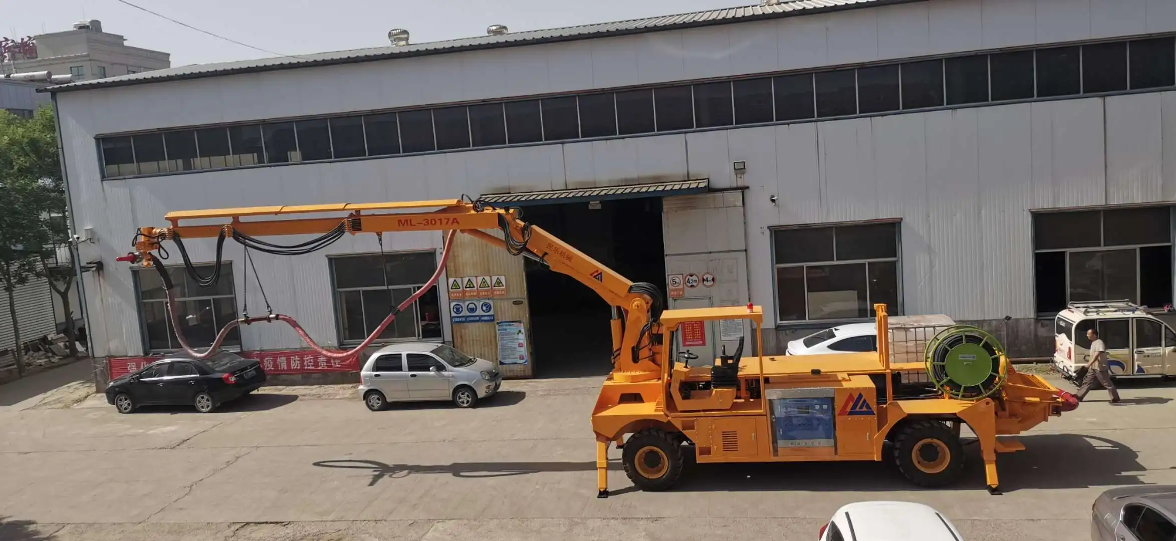 Tunnel construction usage MINLE brand 30 Cubic Meters Shotcrete Robotic wet concrete spray shotcrete machine for sale