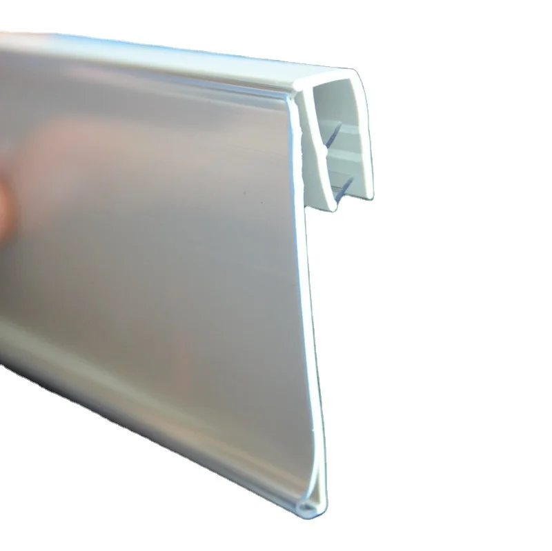 Price Label Holder Plastic Price Display Label Holder PVC Extrusion Profile Plastic Strip Price Label Strip of Supermarket Shelves