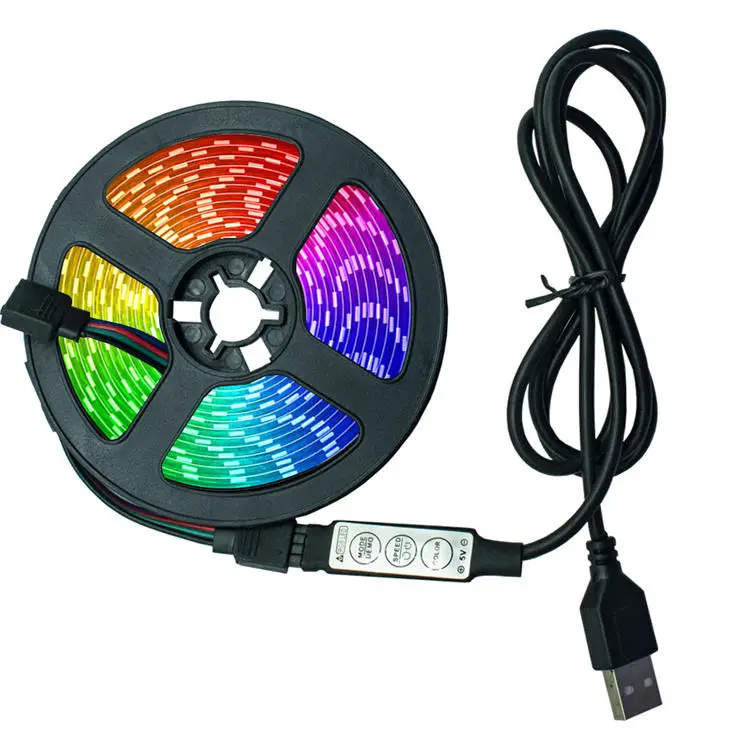 Светодиодная лента RGB 5 м Ip20 Ip65 с пультом ДУ
