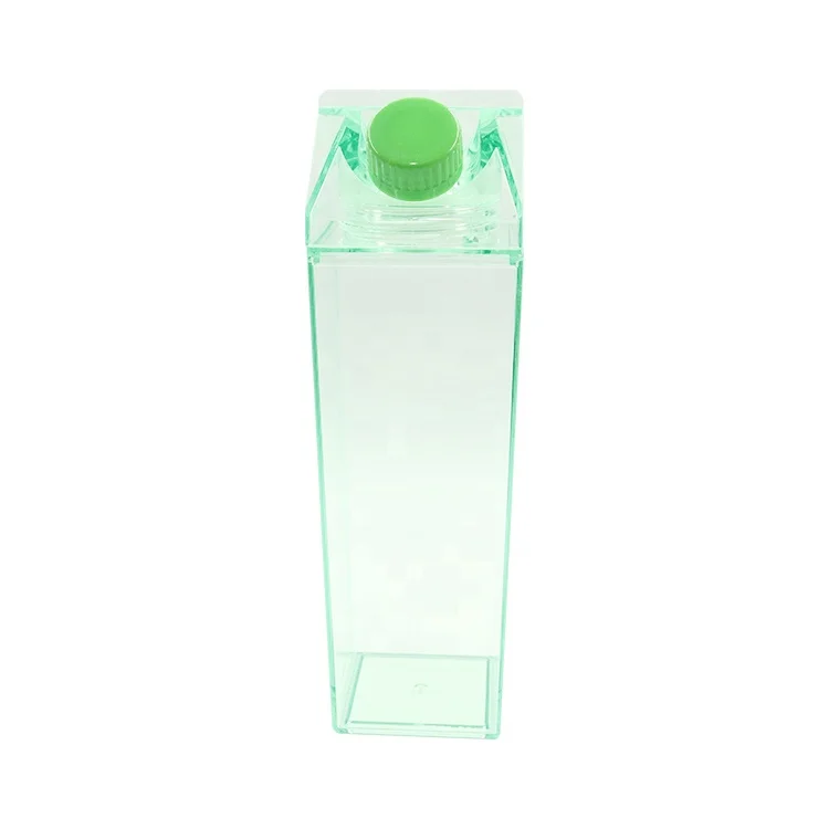 Wholesale Private Label Transparent Blank Juice Drinking Outdoor Classic Plastic Acrylic Water Bottle Milk Carton Cups