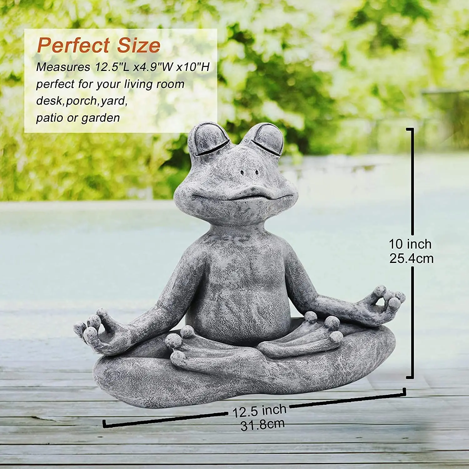 FREE SAMPLE The Original Meditating Zen Yoga Frog Figurine Garden Statue,Christmas Decor,Indoor/Outdoor Garden Sculpture