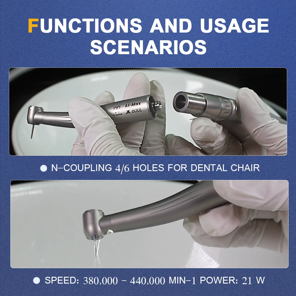 Стоматологические расходные материалы ротор воздушной турбины керамические подшипники наконечник Высокоскоростная дрель светодиодная муфта стандартная головка кнопка X600L
