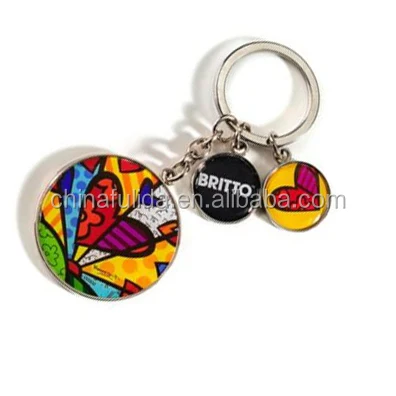 High quality metal enamel car logo car keychain