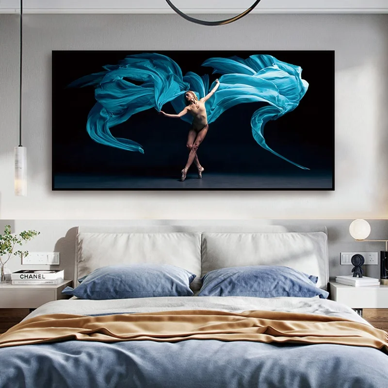 Modern and stylish large wall art decor beautiful girl glass painting for hotel room and bar decoration