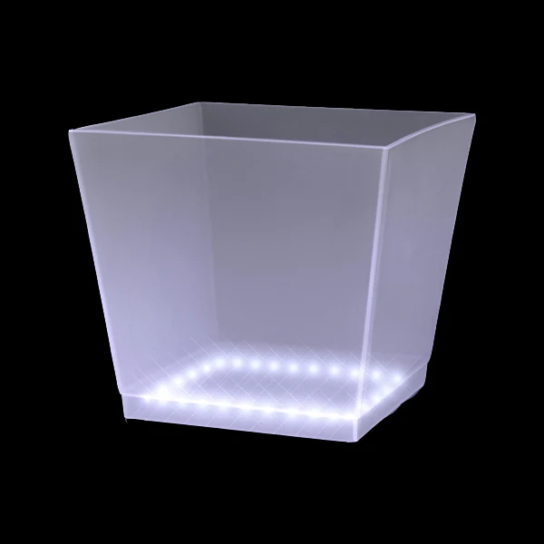 Hot Sale Popular Big Capacity 10L Square Plastic Wine Cooler Buckets Acrylic LED Ice Bucket