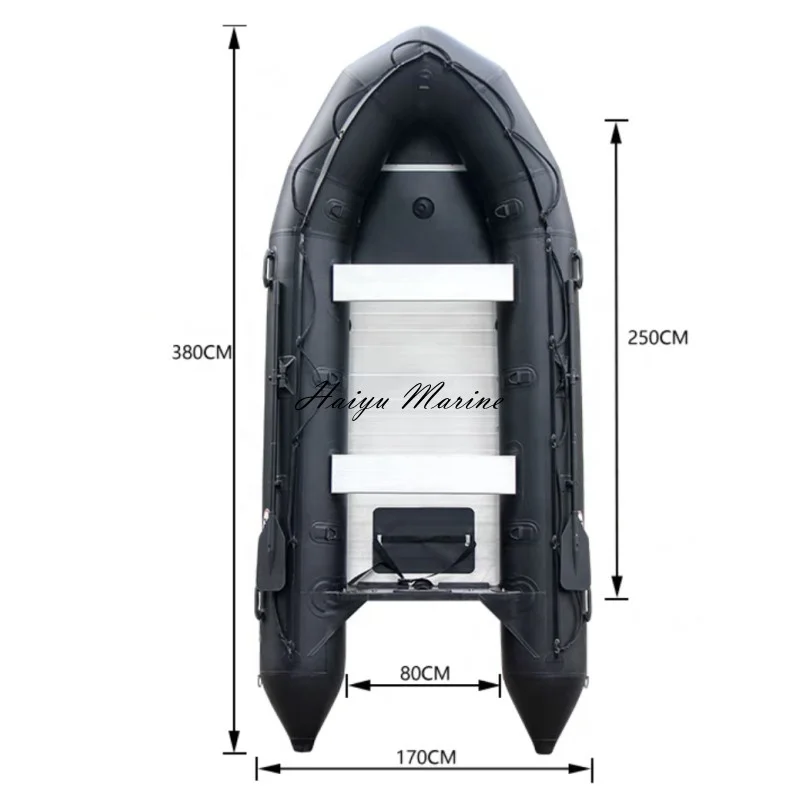 Hot sale hypalon rigid rib boat with aluminum base suitable for 18-40hp engine