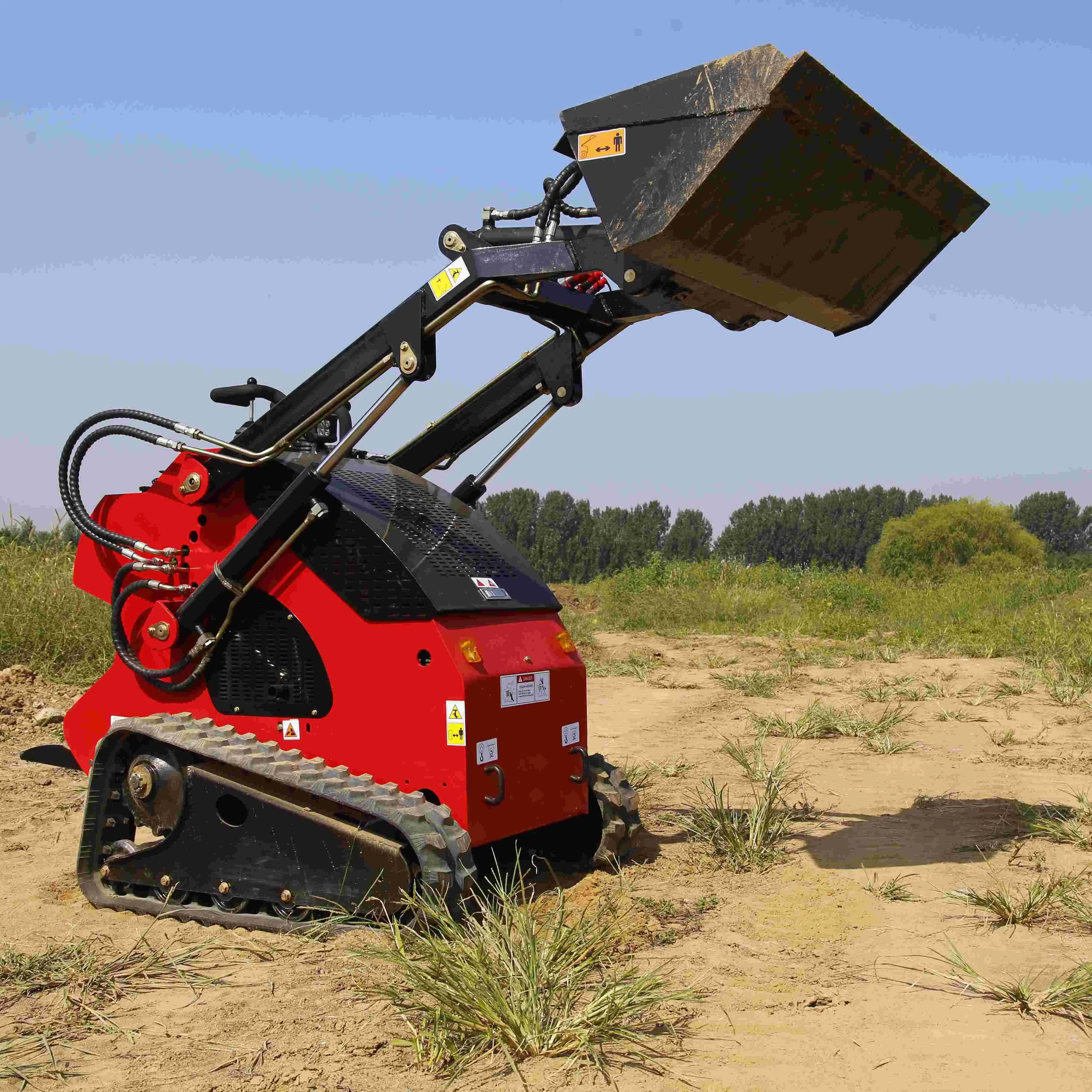 free shipping 30hp Diesel Engine Skid Steer Mini Track Loader EPA engine mini skid steer