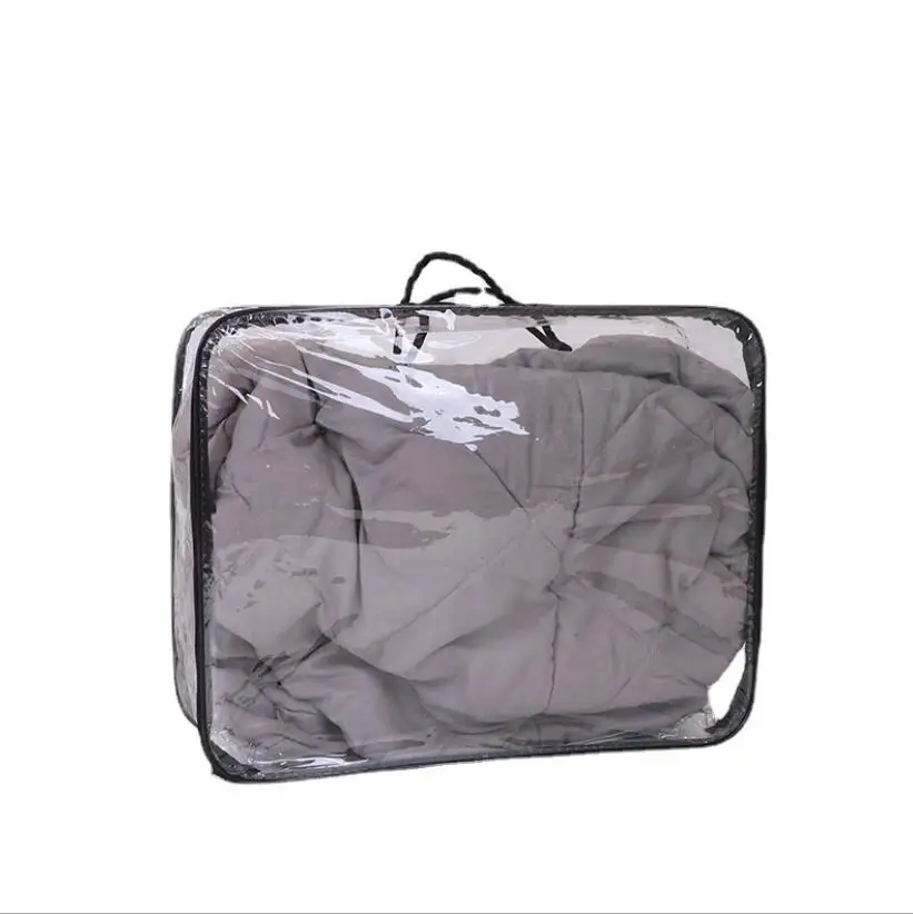 
Factory custom PVC bedding bag Durable Transparent pvc bag for bedsheets packing pvc zipper quilt bag 