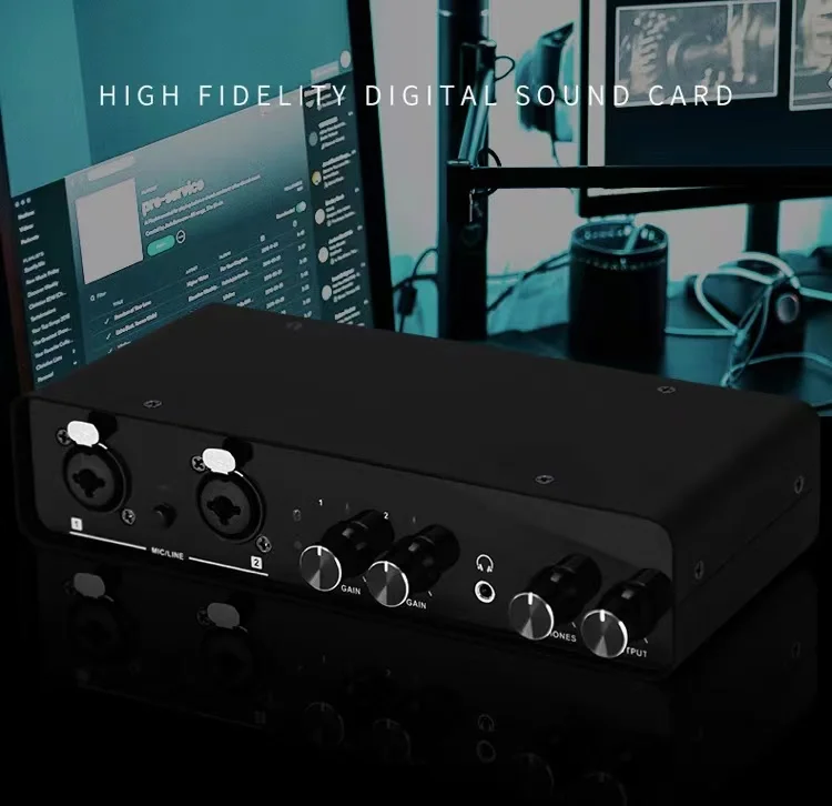 Usb Multi External Pc Computer Sound cards audio interface recording for music studio equipment live streaming professional