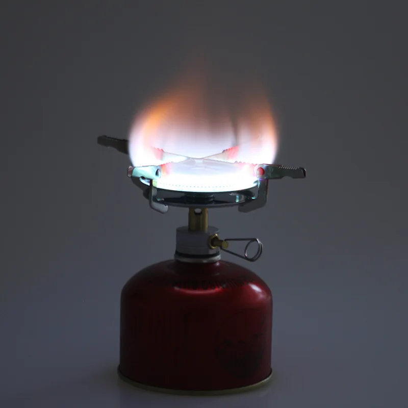 Оптовая продажа складная круглая Портативная Бутановая газовая горелка небольшого размера с ручным зажиганием для барбекю кемпинга на открытом воздухе