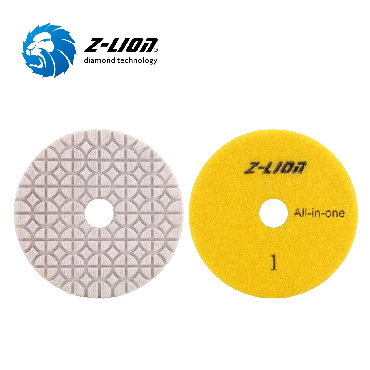ZL-123N New Products 4 Inch Wet 3 Step Polishing Pads Granite Marble Quartz Stone Polishing Abrasive Tools