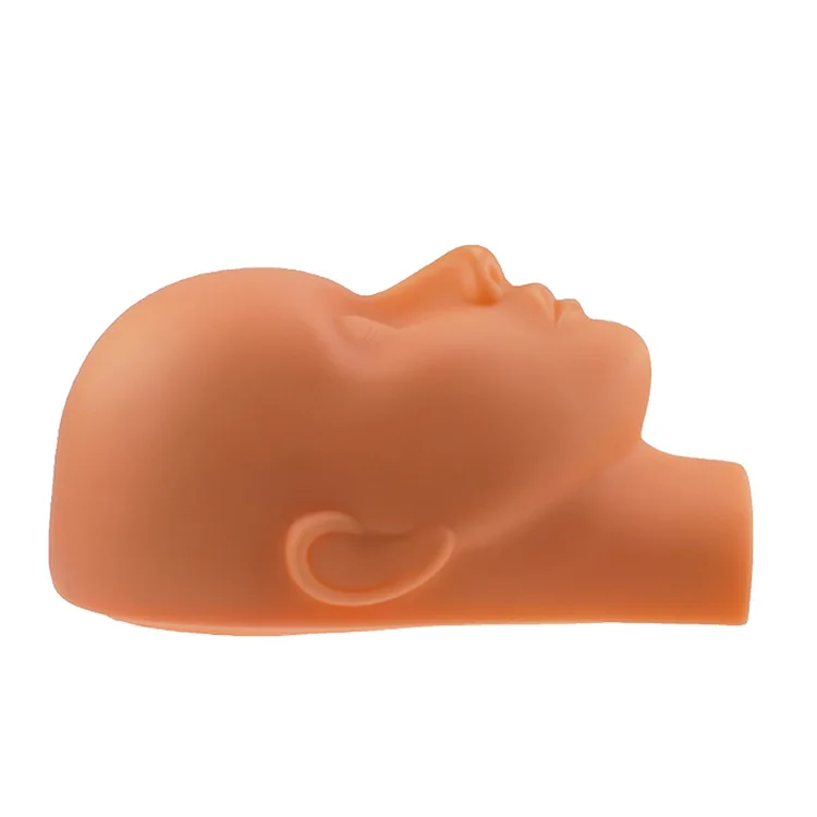 Closed eye practice mannequin silicone head model for eyelash extensions