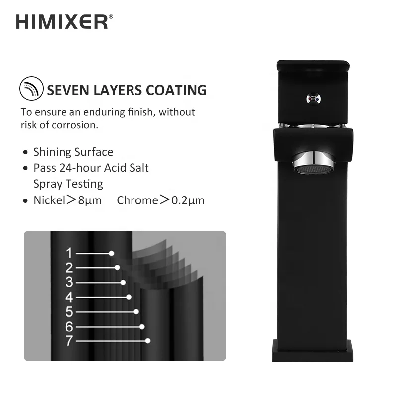 HIMIXER best contemporary matte black basin faucets single handle grifo lavabo wastafelkraan deck mounted brass water taps