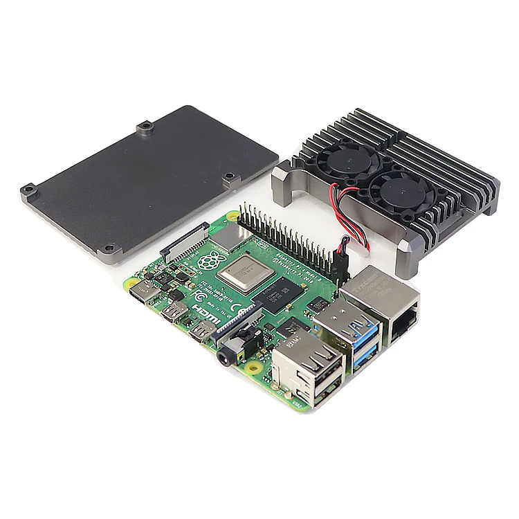  SZOMK raspberry pi 4 охлаждающий вентилятор в металлическом корпусе корпус из алюминиевого