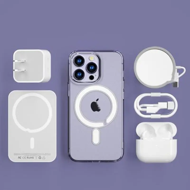 Travel Luxury gift Magsafe wireless Charger 20W 35W PD Fast Cable Case set  For apple iPhone 14 13 pro max Accessories Set