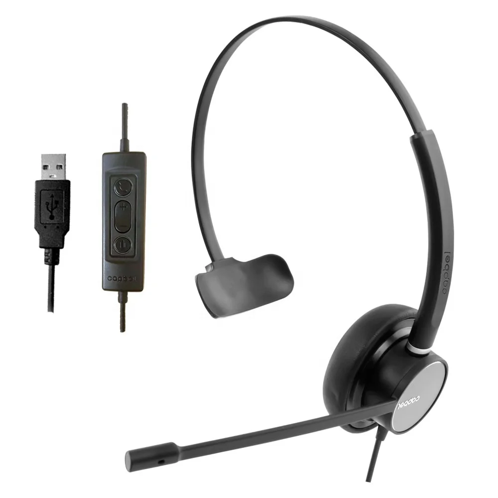 Customized Logo Single Ear Headphone Noise Cancelling Office Headsets for Call Centers Business Communication