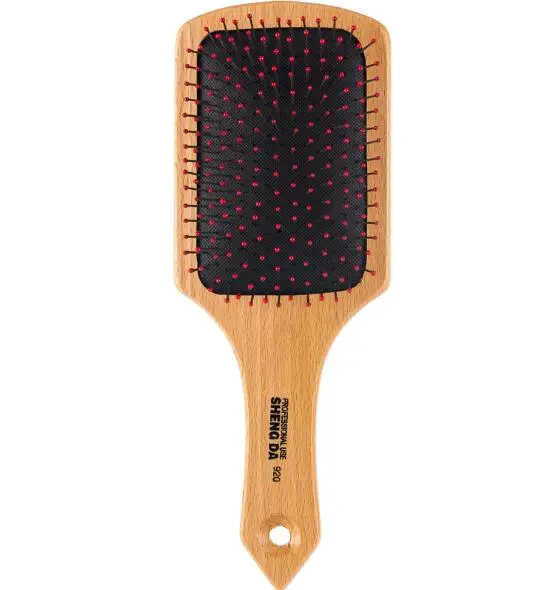 Custom Hot sale  blogger wooden big board hair comb hair scalp massage air cushion beech brush hair comb