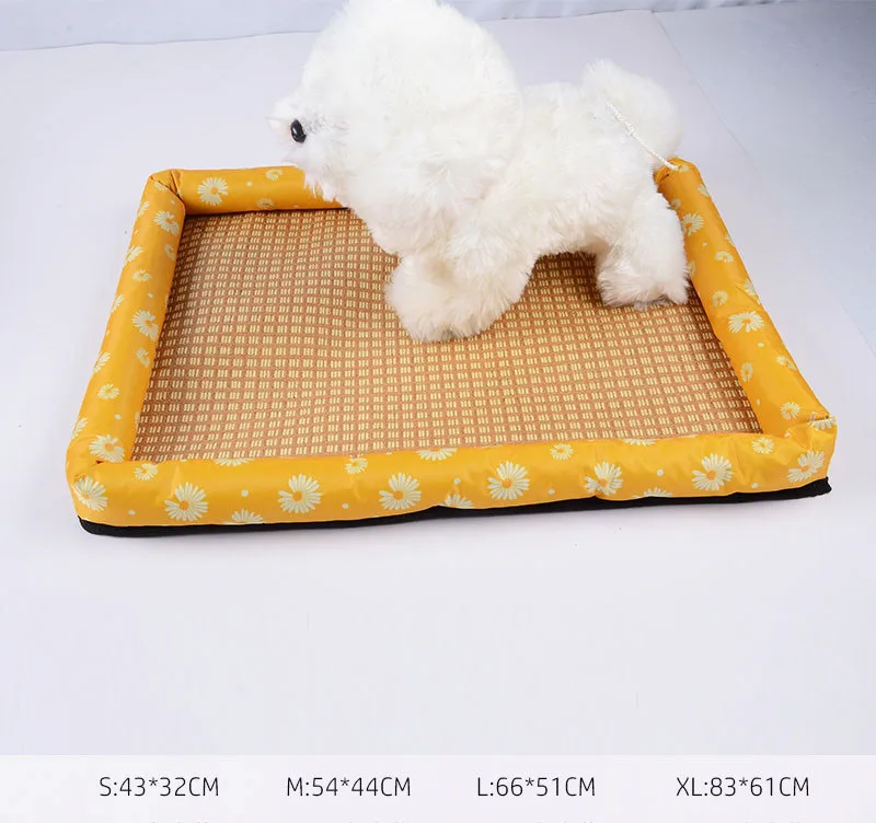 Multi Size Pet Cooling Mat Summer Dog Pad Travel Blanket Sleeping Bed Breathable Ice Silk Pet Cooling Mat