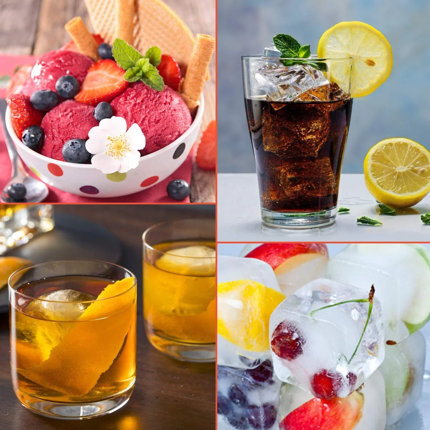 Silicone ice cube making molds 6 compartment round square bar accessories Durable ice cube trays Drinking tools