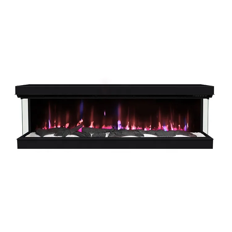 Modern 3-Sided Electric Fireplace with High Standard Realistic Flame Indoor Use Decorative Fire Place