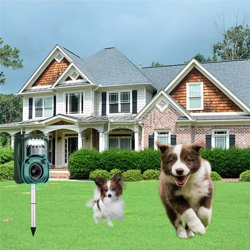 Garden Solar Powered Ultras onic Outdoor Animal Repeller Motion Sensor Flash Light Dog Cat Raccoon Rabbit Animal Dispeller