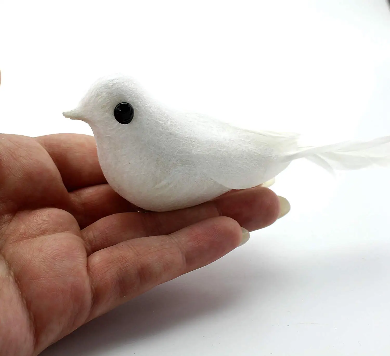 Simulation Foam dove  Artificial Birds Wedding Decor, Realistic Garden Tree Decor Ornament Artificial Feathered piegon/