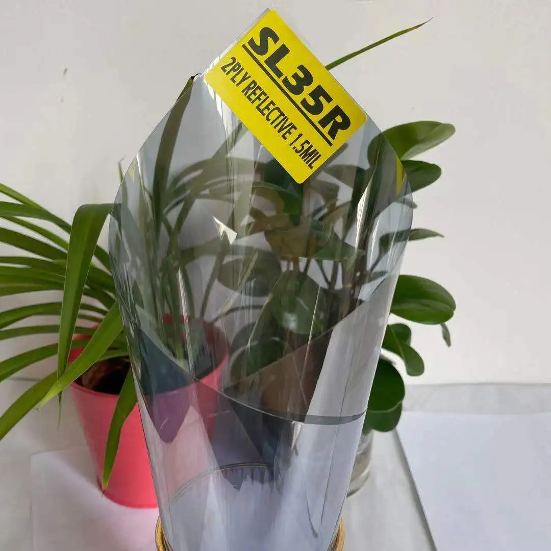 SL35R VLT 35% IR 62% SIVER REFLECTIVE APPLICATION OF PROTECTIVE FILM FOR CONSTRUCTION AND CAR WINDOW REFLECTIVE FILM