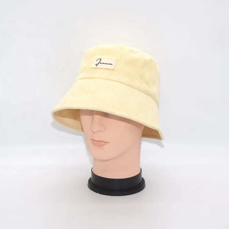 Corduroy fabric bucket cap strip fabric fisherman hat Amazon hot sale bucket cap