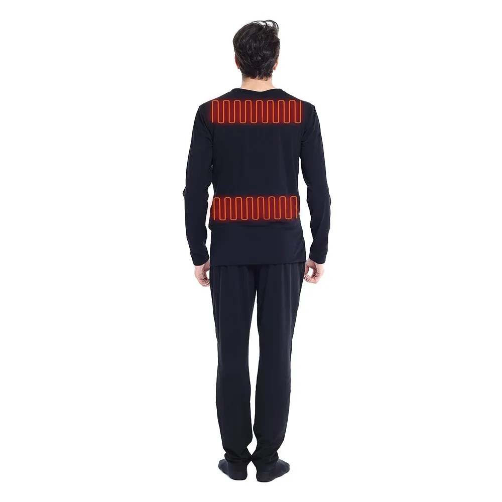  Fitness Polyester Thick Rechargeable Battery Self-heating Ski Long Thermal Underwear for