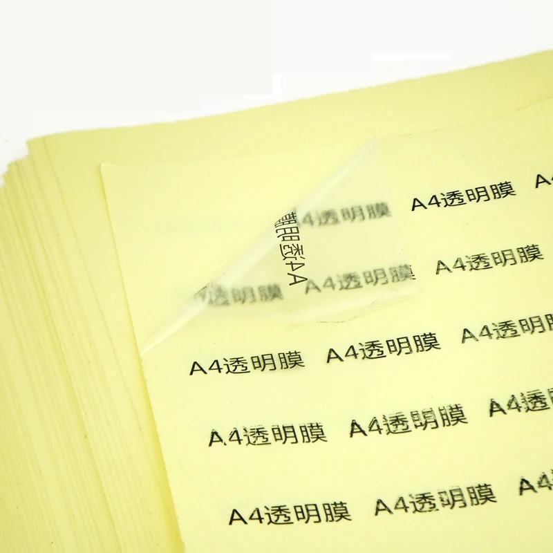 Manufacture Transparent Printing Paper Colorful Adhesive Blank White Glossy Inkjet Pvc Vinyl Paper A4 Sticker Label