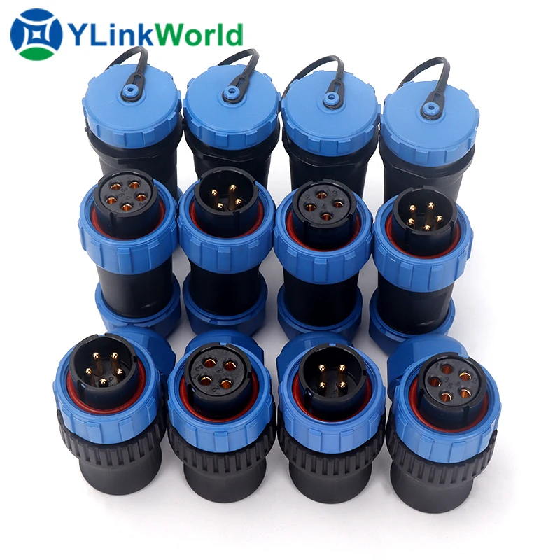sp13 sp17 outdoor ip68 aviation plug 2 4 6 8pin male cord four cores waterproof sp13 sp17 sp21 connector aviation plug