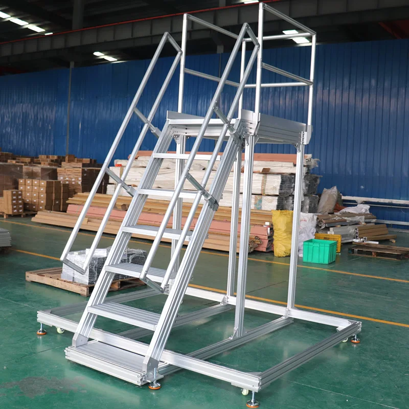 dragonstage Customized assembly stairs aluminum assembly set stair railing stairways