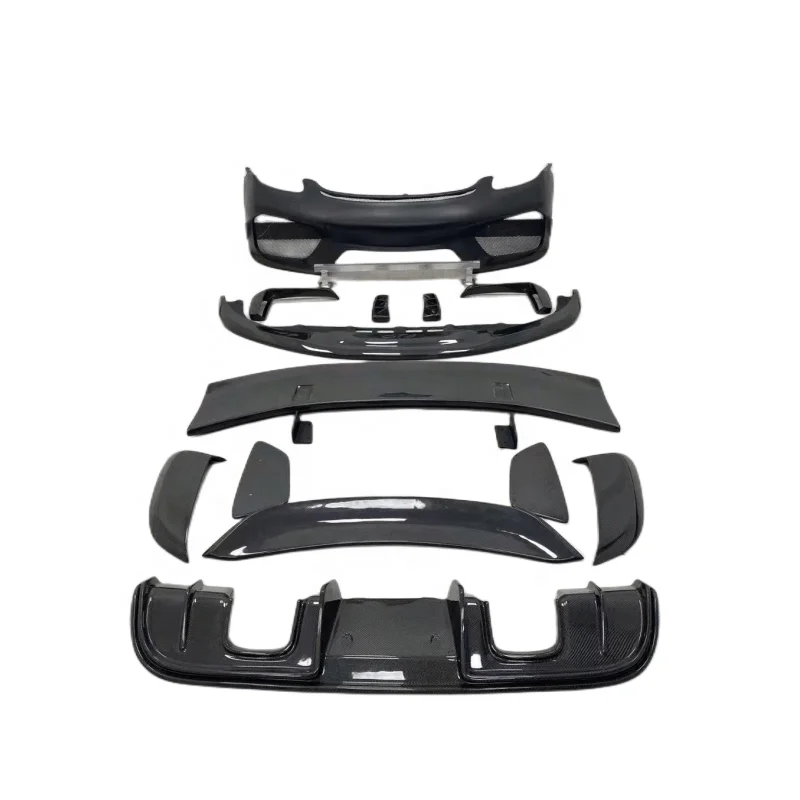 GT4 Style Car Body Parts Front Bumper Rear Bumper Exhaust Tip Spoiler For Porsche 718 Cayman Carbon Fiber Body Kit GT4 Body Kits