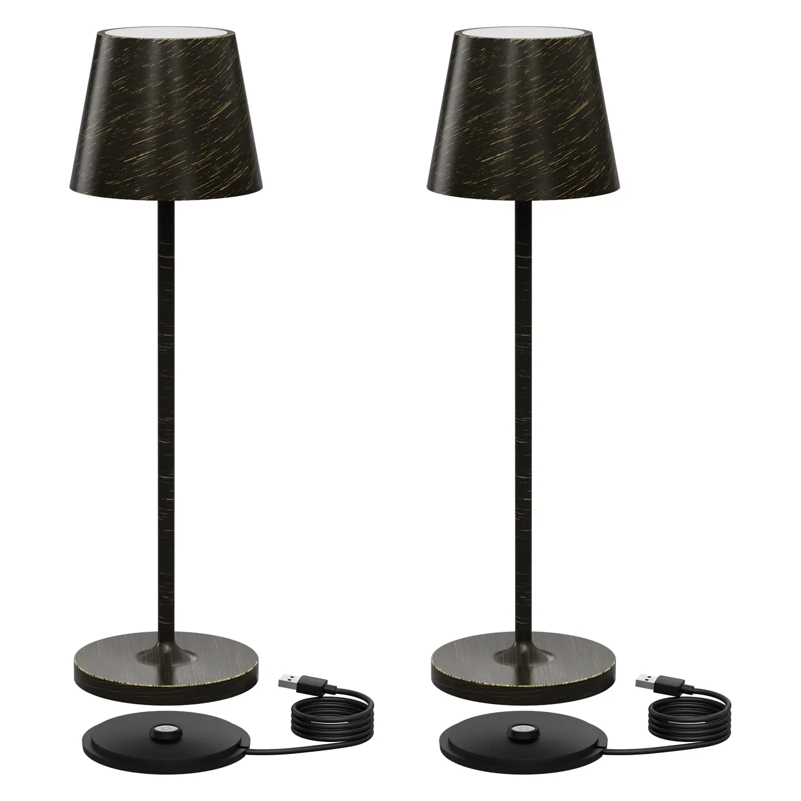 rechargeable outdoor lamp with contact charging base