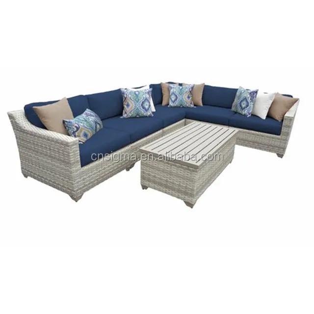 Все Погода 7 шт. открытый ротанга loveseat балкон мебель