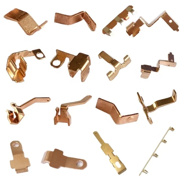 High precision sheet metal fabrication custom brass metal stamping parts terminals electrical connectors