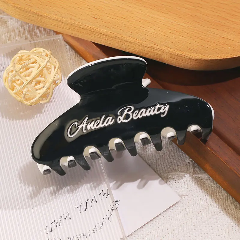 XinMei best sale claw clips with name double layer color acetate hair claw clips customize logo hair clamp claw clips wholesales