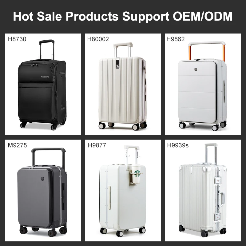 Hanke Luggage Travel Bags OEM ODM Maletas De Viaje Trolley Hard Case Hand Trolley Aluminum Business Luggage