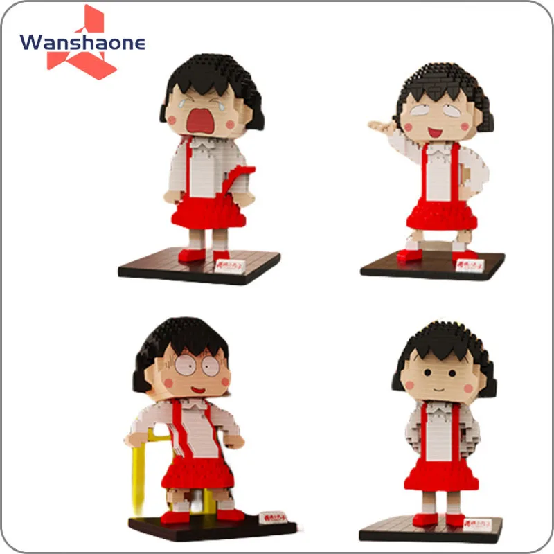 New Arrivals Diamond Cartoon Toy Bricks Mini Figures Micro Chibi MarukoChan Magic Building Blocks DIY Toys