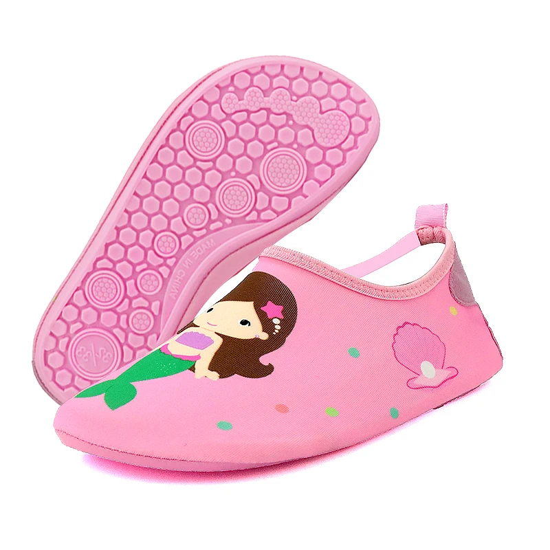 Детские пляжные туфли для купания, Нескользящие быстросохнущие акваноски для девочек и мальчиков, обувь для купания и прогулок, для малышей